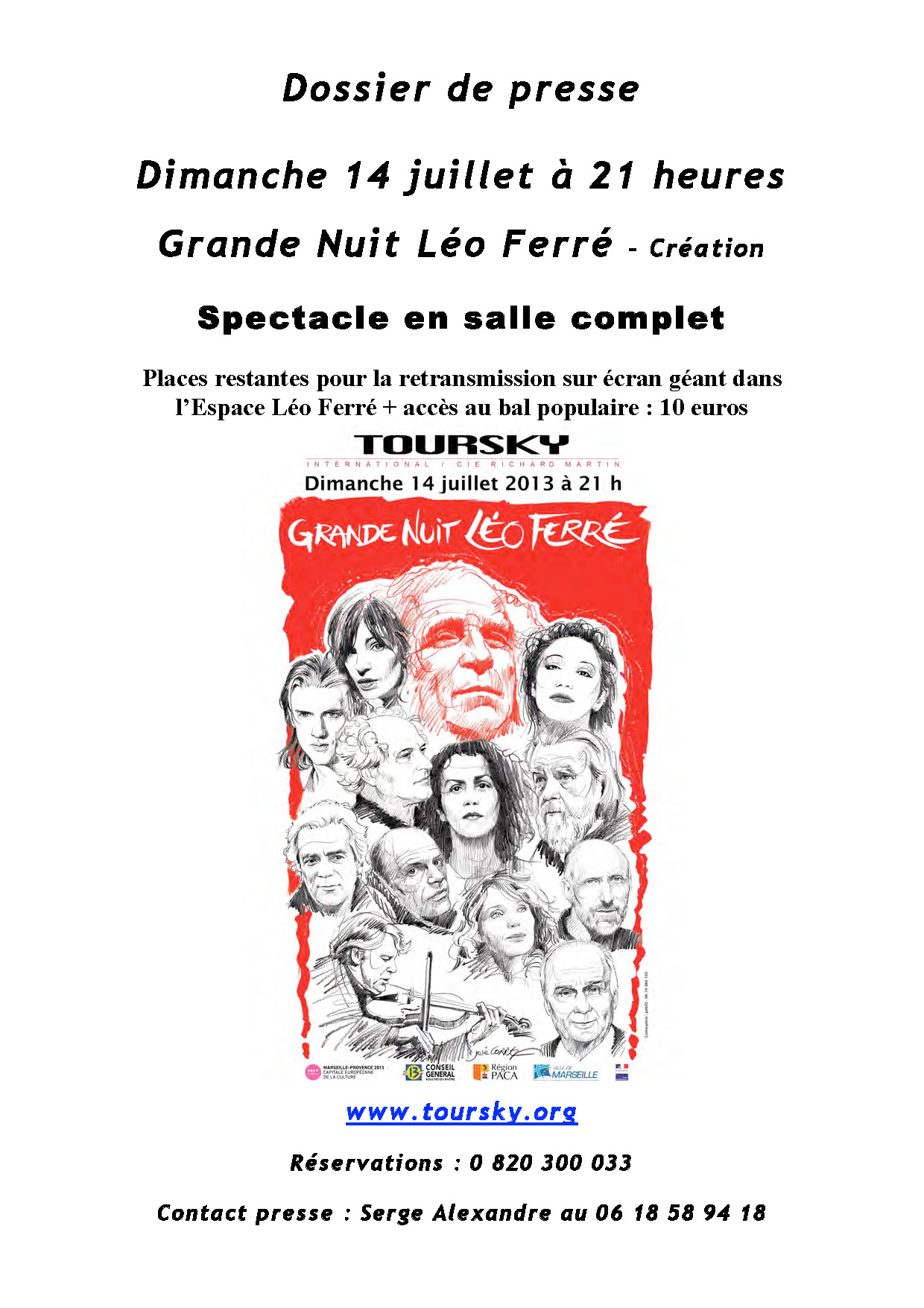 Le 14/07/2013 Grande Nuit Léo Ferré au Toursky 