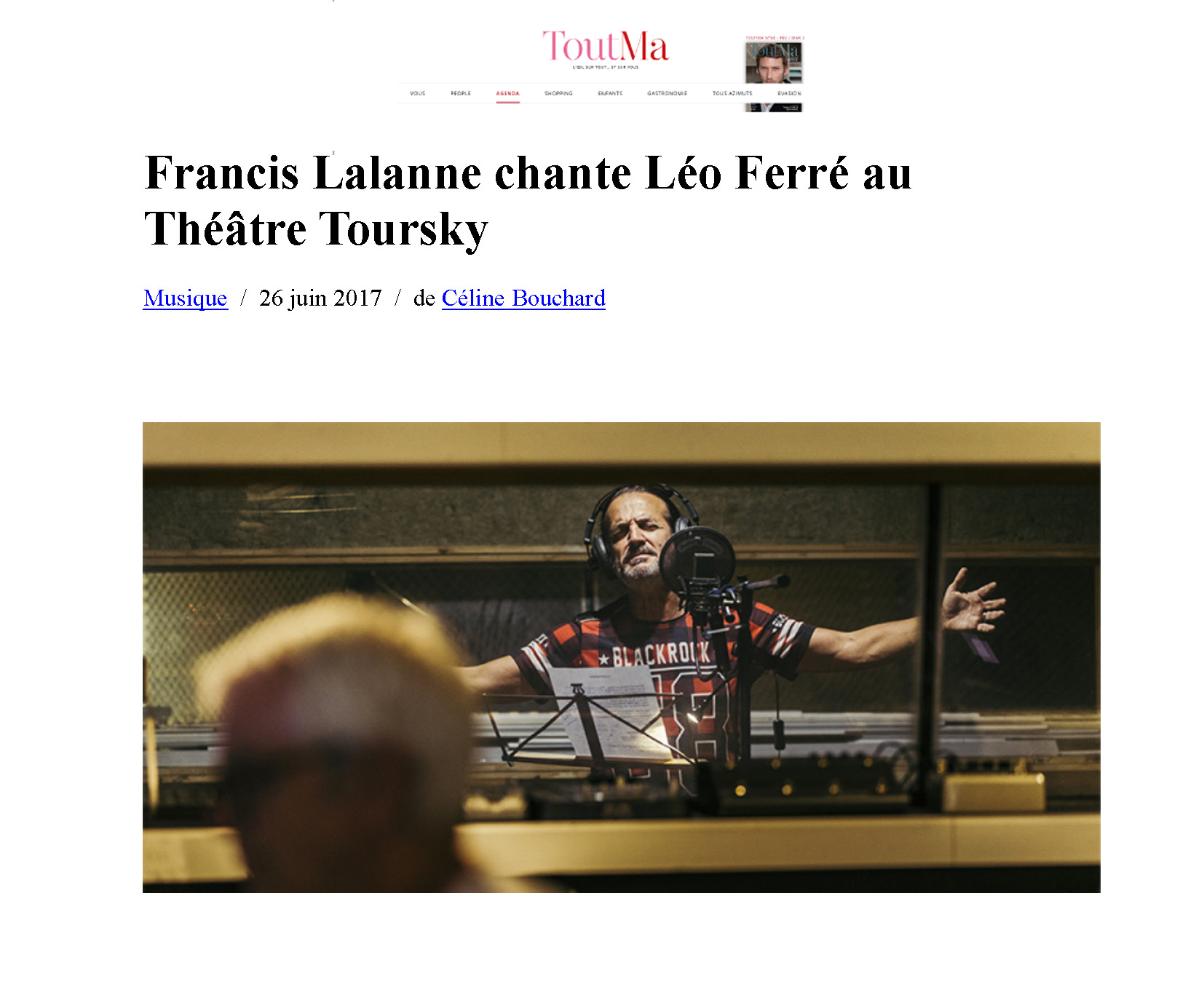 26/06/2017 Francis Lalanne chante Léo Ferré au Théâtre Toursky