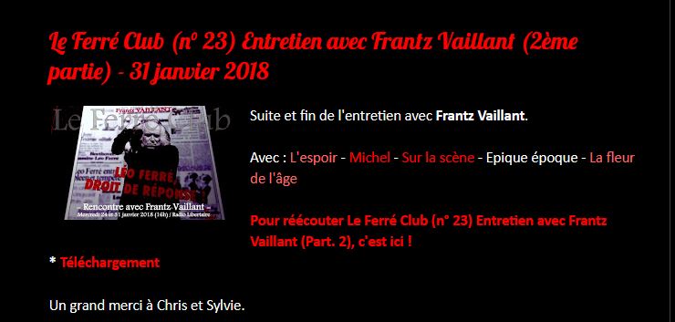 24/01/2018 Le Ferré club Frantz Vaillant