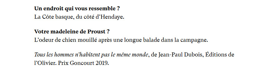  07/12/2019 Le Figaro Madame Jean-paul Dubois et Léo Ferré