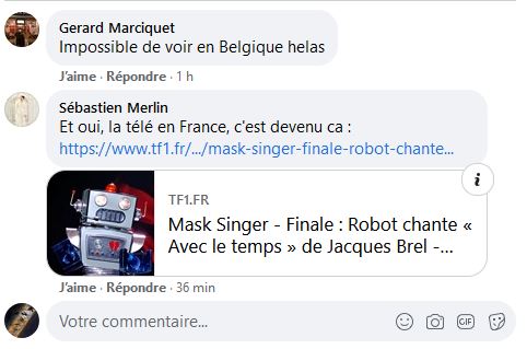 28/11/2020 Mask singer La finale extrait TF1