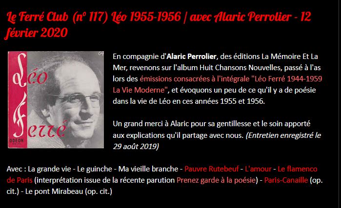   12/02/2020 Le Ferré Club avec Alaric Perrolier 