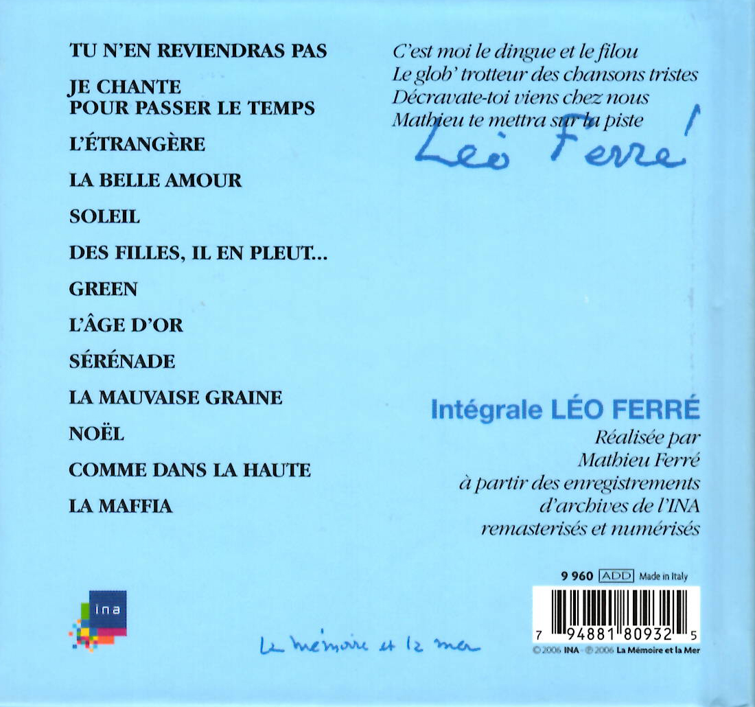 Léo Ferré, 1959 La mauvaise graine, LMELM-(07-04-2006)-9960-01