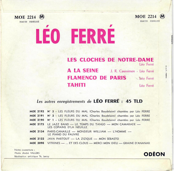 Léo Ferré - Odéon MOE 2214