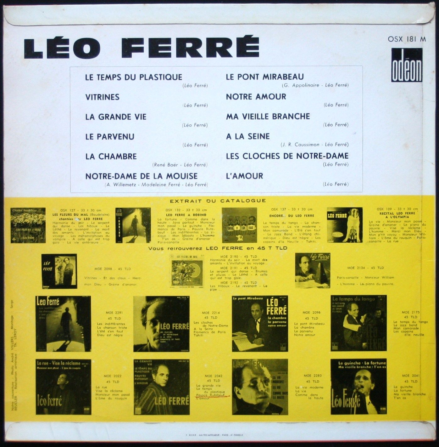 Léo Ferré - Odéon OSX 181