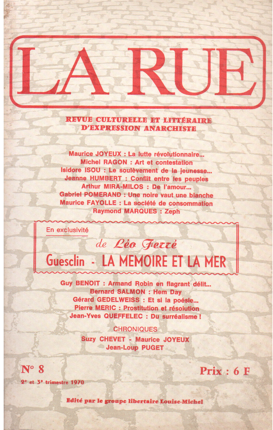 Léo Ferré - La rue n°8, 2 et 3eme trimestre