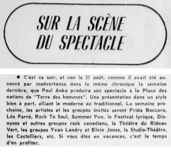 Léo Ferré - La tribune, 1910-, 31 juillet 1971, Cahier 2