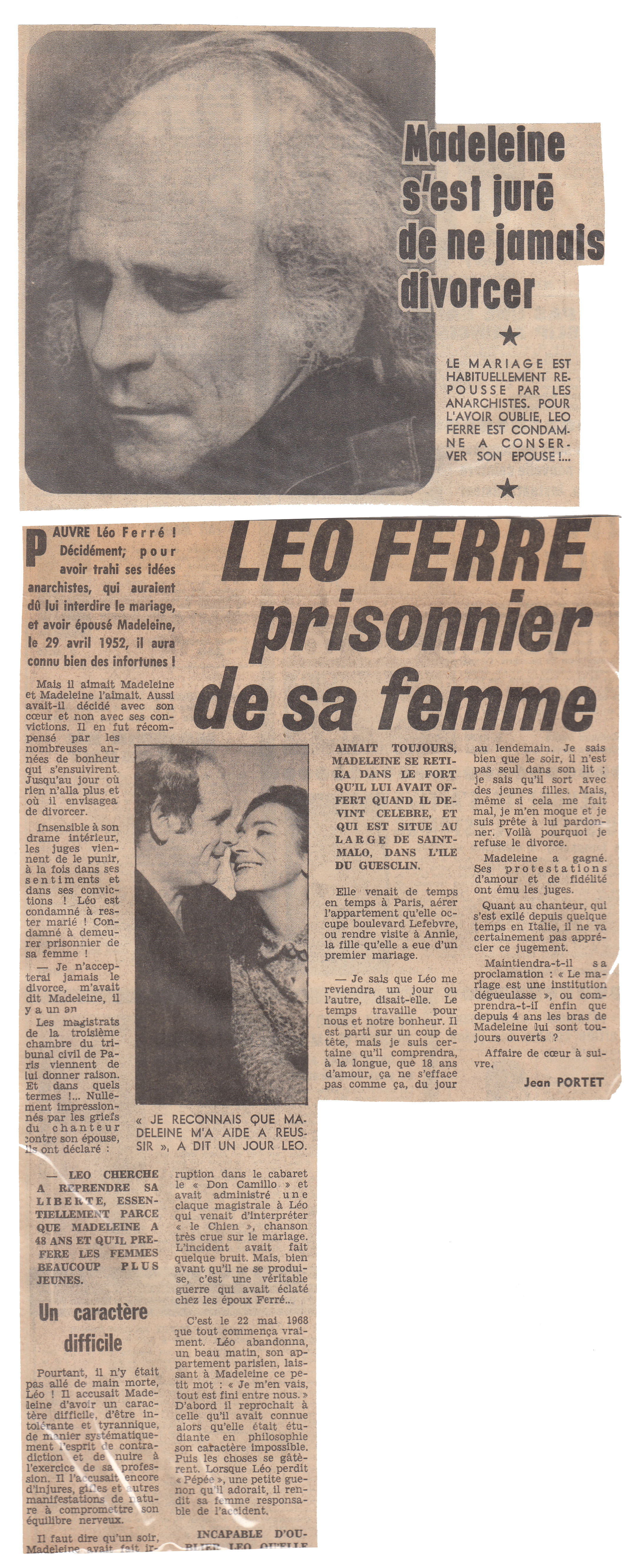 Léo Ferré - Ici-Paris du 18 au 24 janvier 1972