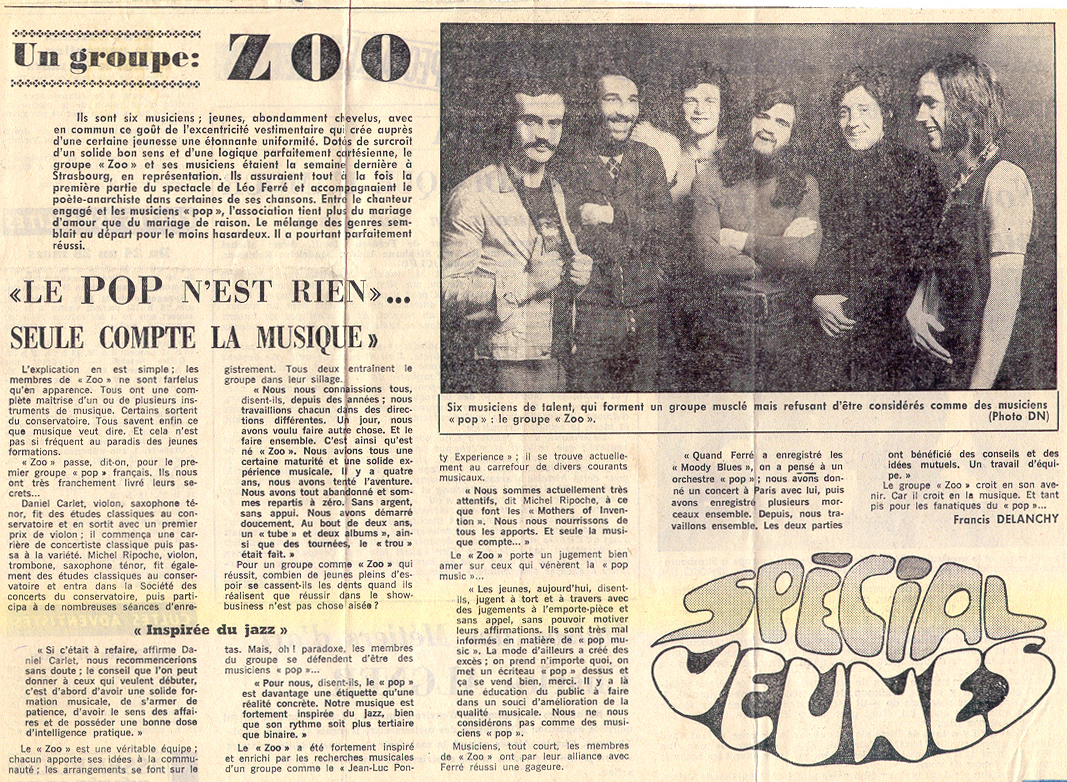Léo Ferré - Les Dernieres Nouvelles d'Alsace du 24/03/1972