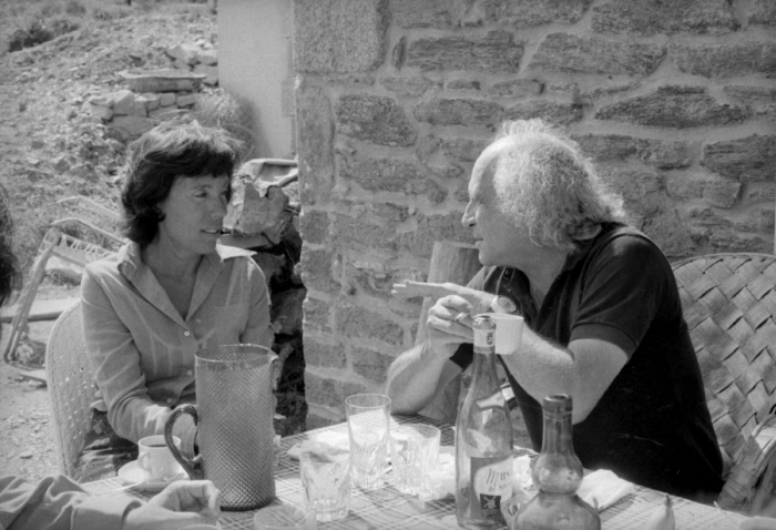 Léo Ferré avec Benoîte Groult, journaliste, écrivaine et féministe. France, 1972