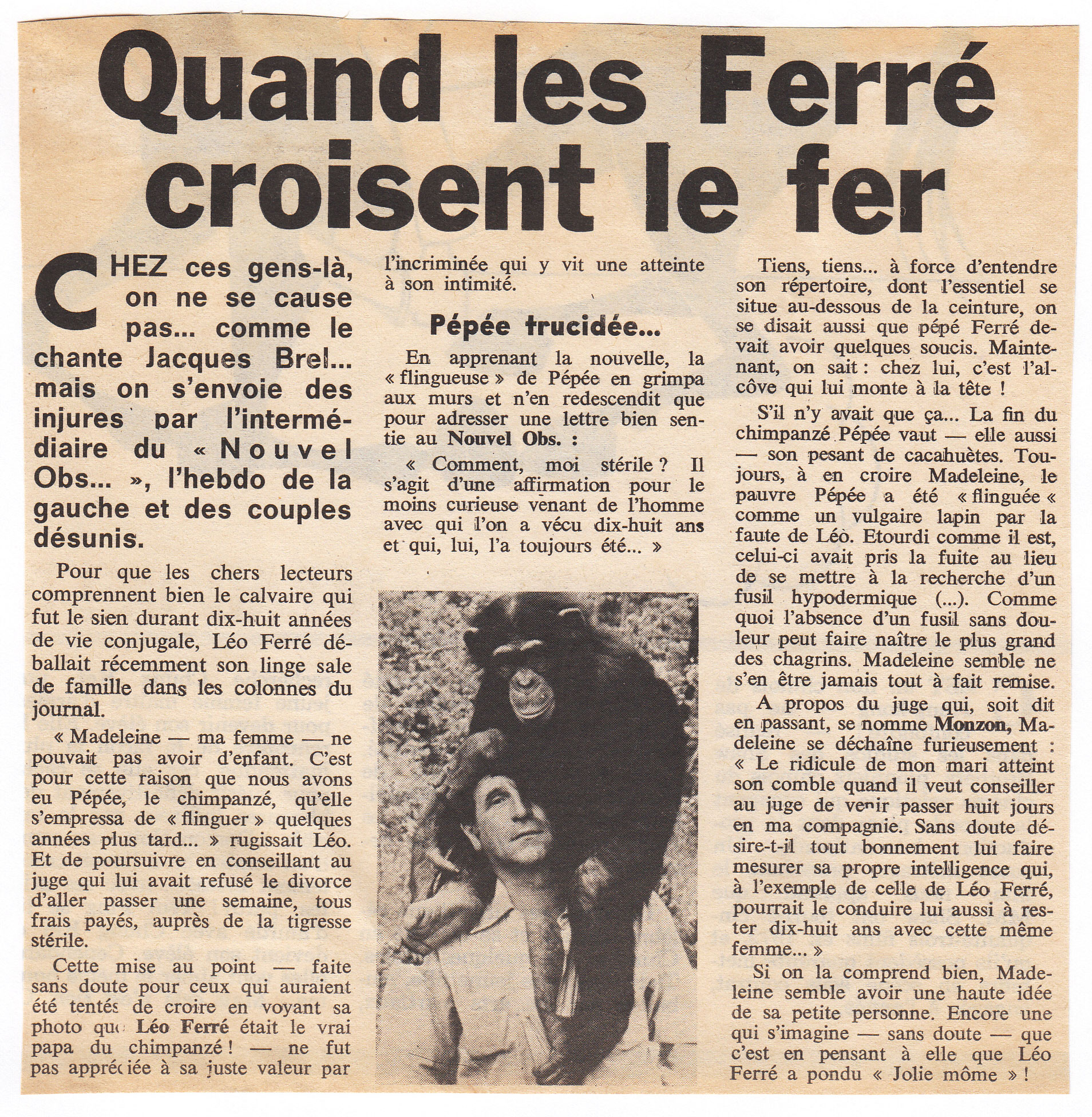 Léo Ferré - Minute du 6 au 12 décembre 1972