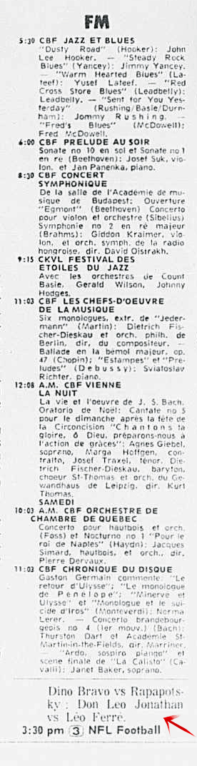 Léo Ferré - La presse, 1884- (Montréal), 22 décembre 1972, Cahier C