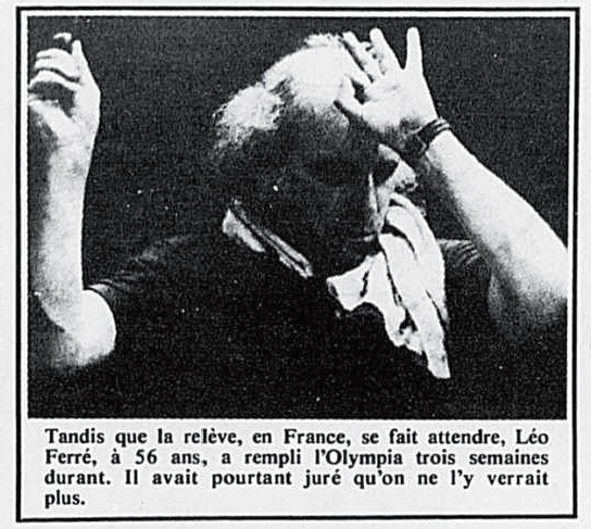 Léo Ferré - Photo-journal, 1937-1978, dimanche 26 août 1973