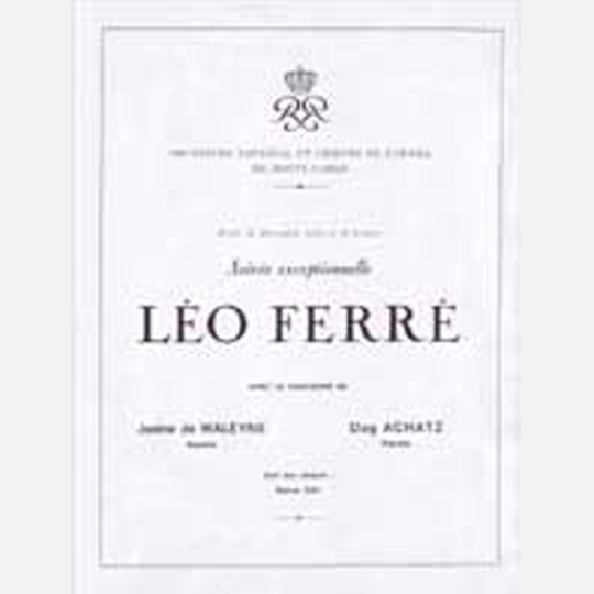 Léo Ferré - Opéra de Monte-Carlo