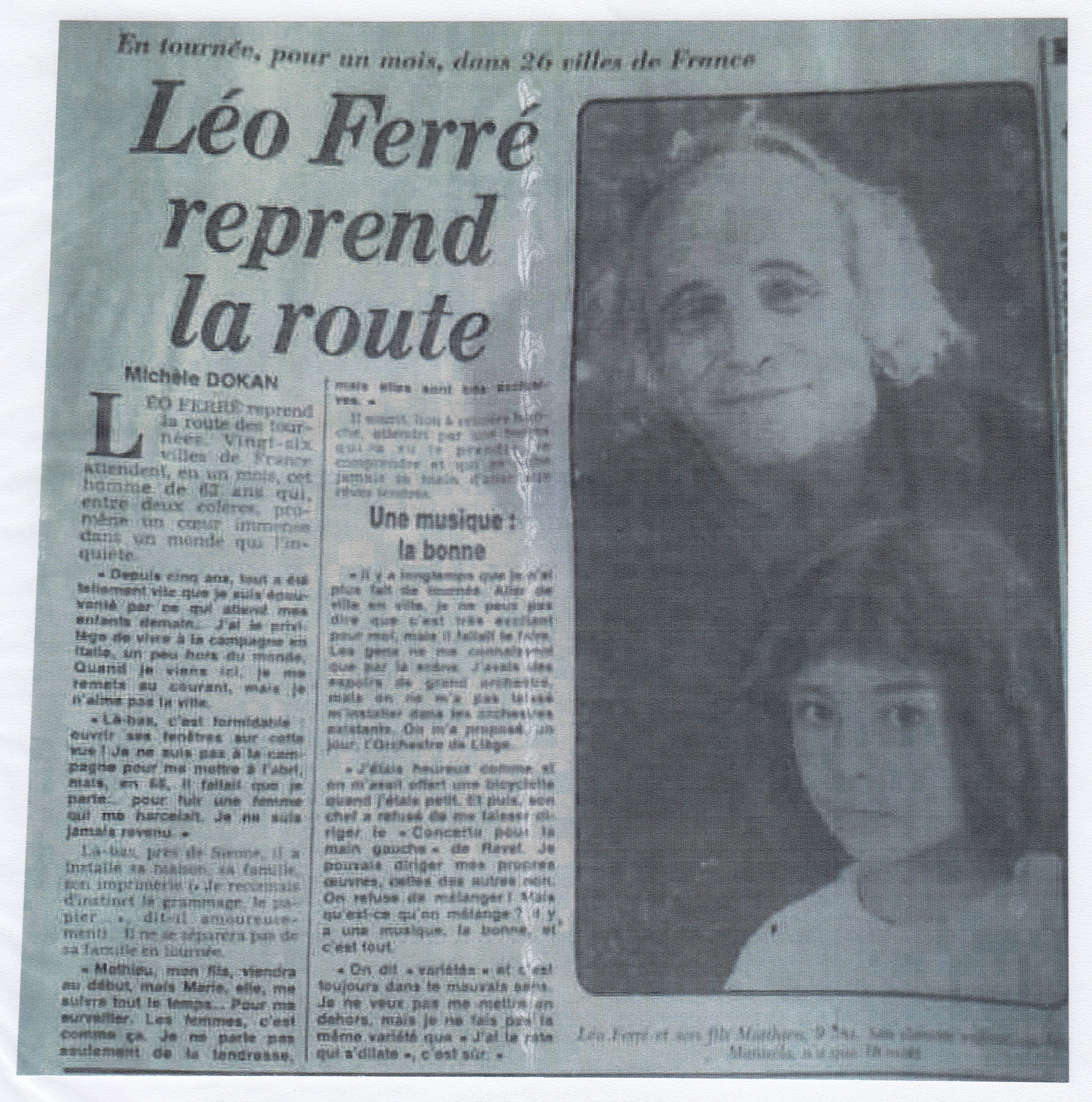 Léo Ferré - France-Soir du 5 mai 1979