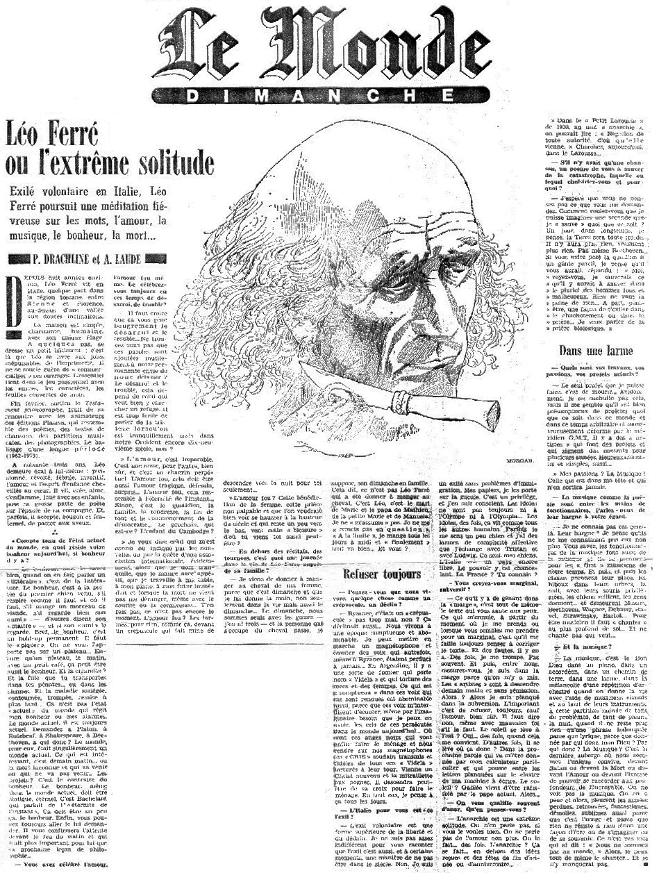 Léo Ferré - Le Monde 04/02/1980
