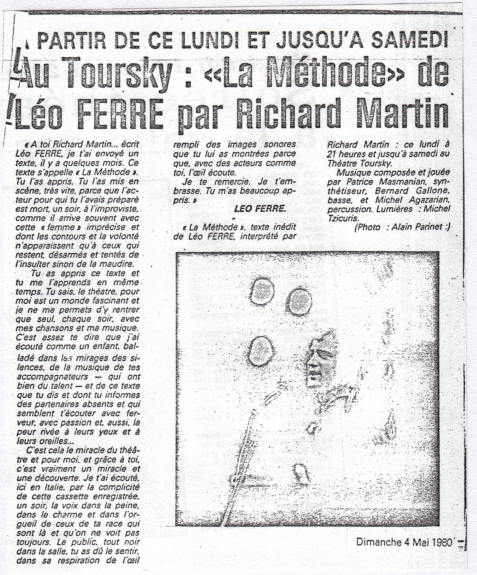 Léo Ferré - ??? du 4 mai 1980