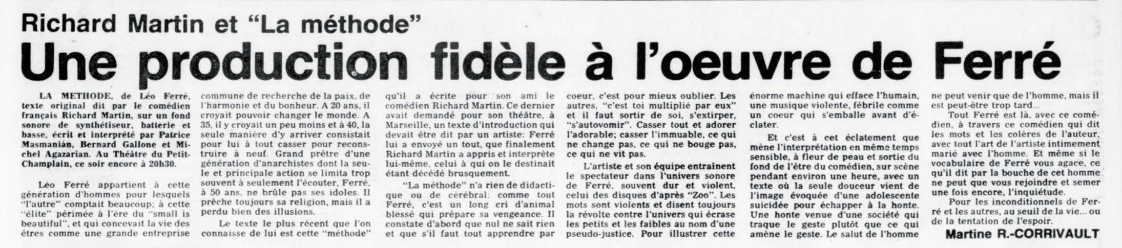 Léo Ferré - Le soleil, 1896- (Québec), 14 juillet 1980, Cahier A