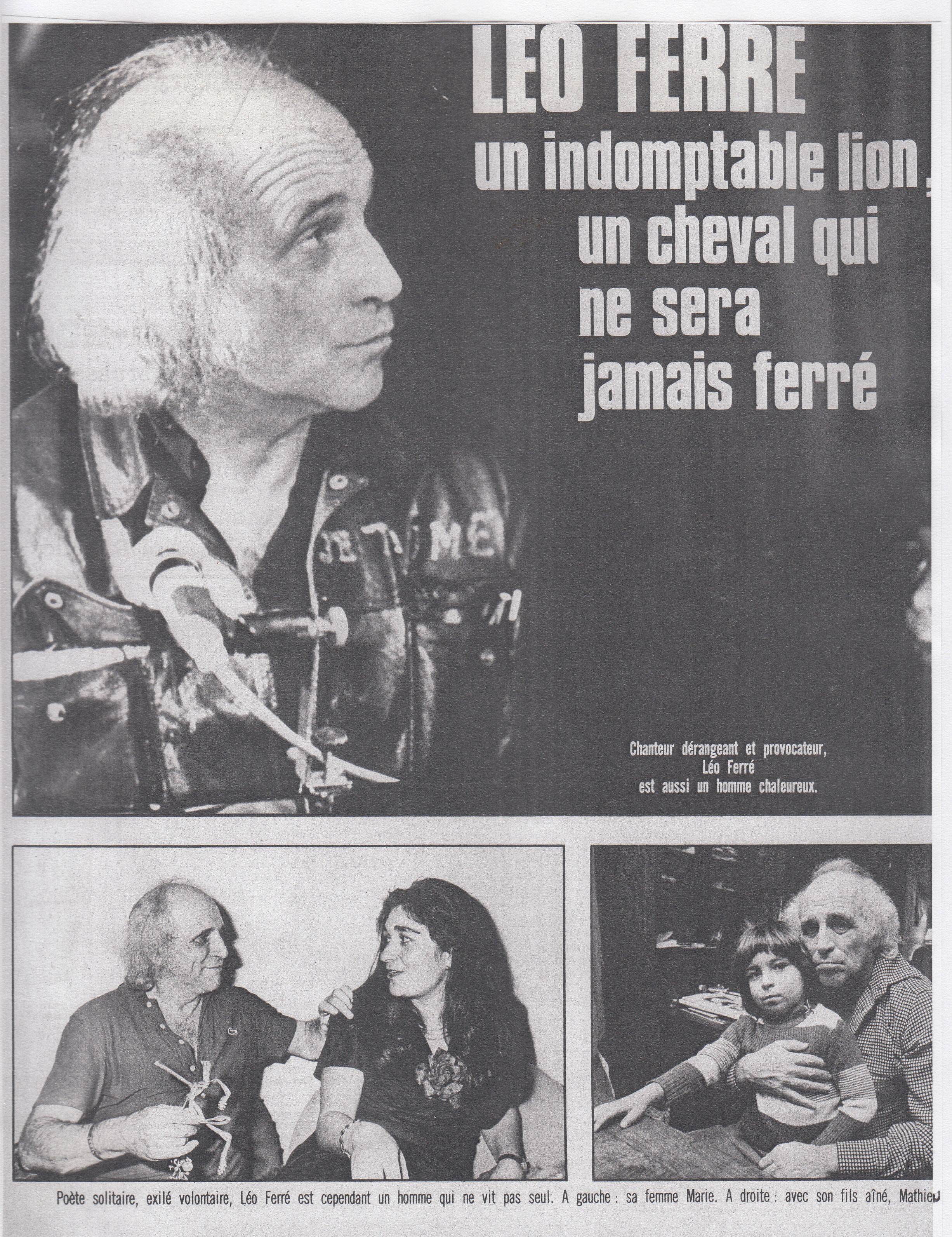 Léo Ferré - Le Soir illustre du 18 septembre 1980