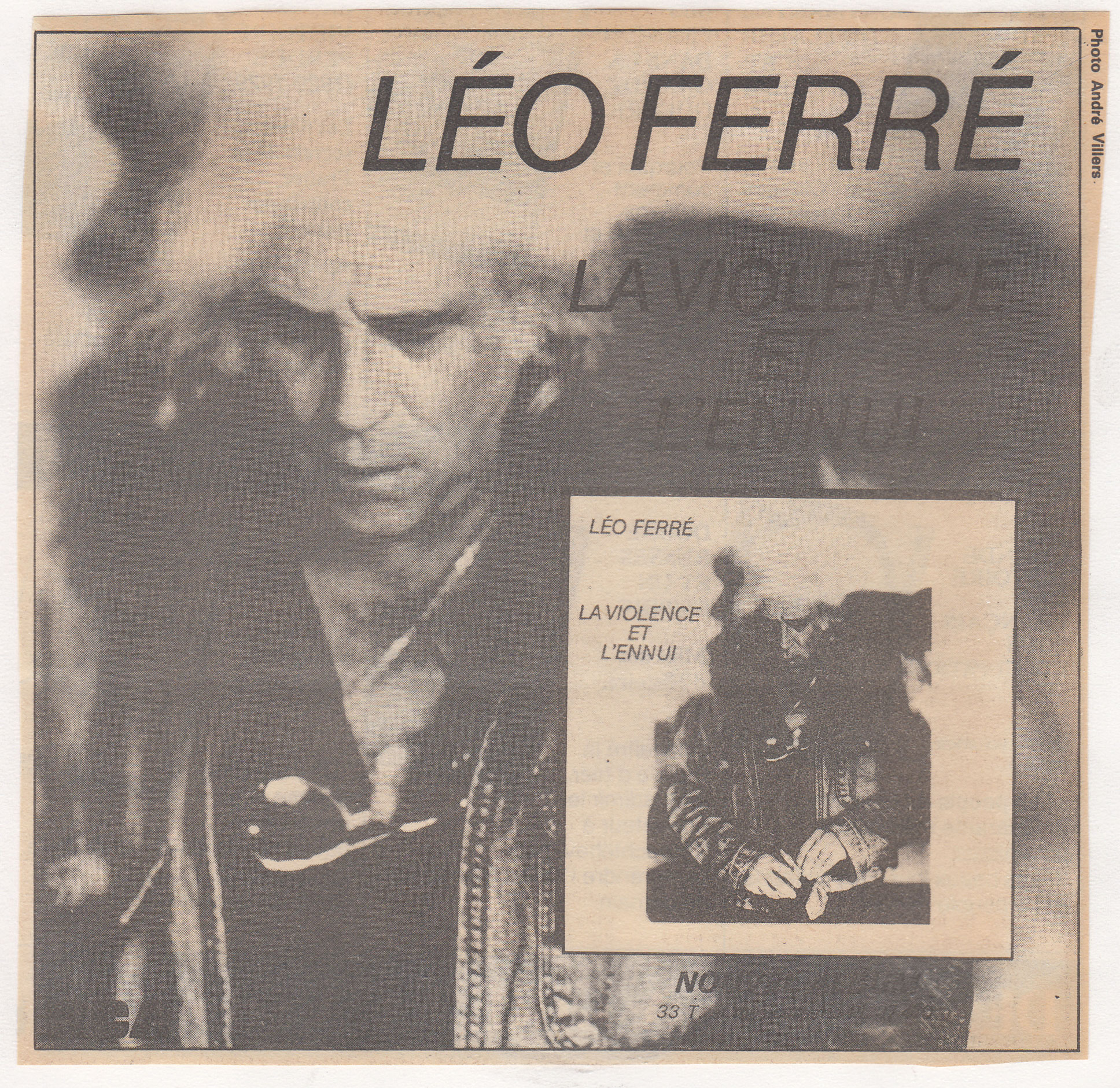 Léo Ferré - Les Nouvelles littéraires du 12 au 19 novembre 1980