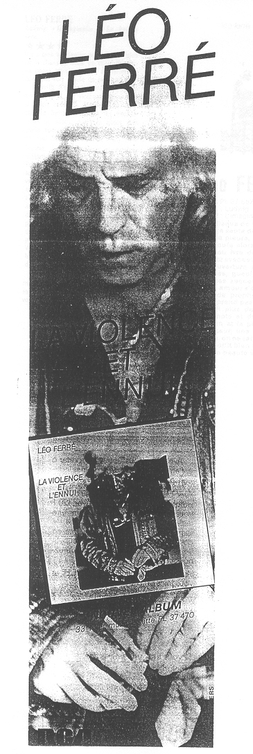 Léo Ferré - Le Nouvel Observateur N° 841 du 22/12/1980