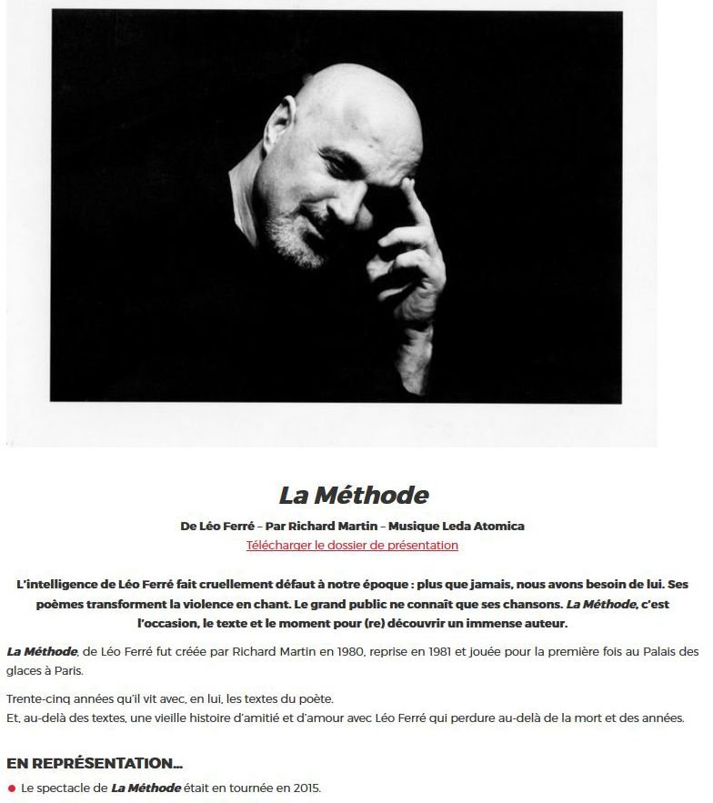 Léo Ferré - La méthode - Richard Martin