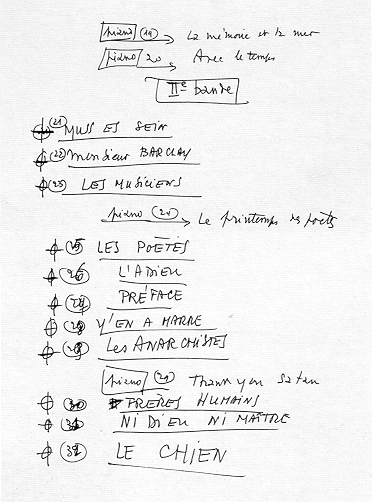 LLéo Ferré - Programme autographe d'une tournée en 1980