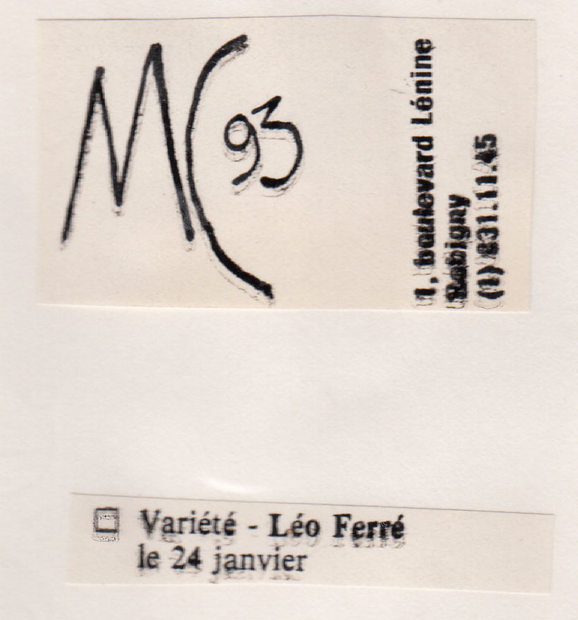 Léo Ferré - Différences de janvier 1985
