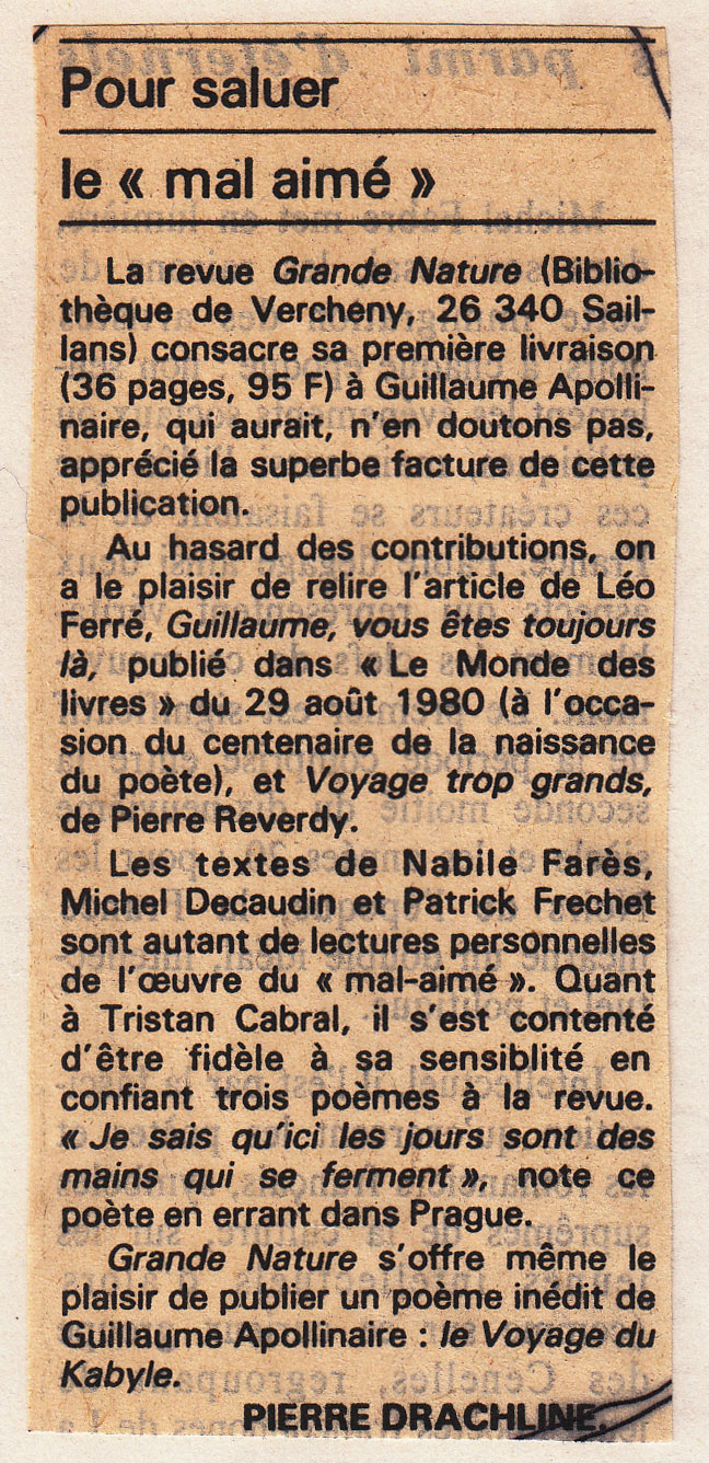 Léo Ferré - Le Monde du 02 février 1985