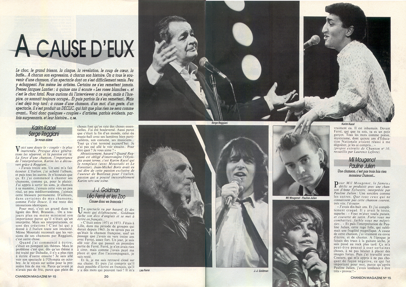 Léo Ferré - Chanson Magazine N°15, mensuel de Mars 1985