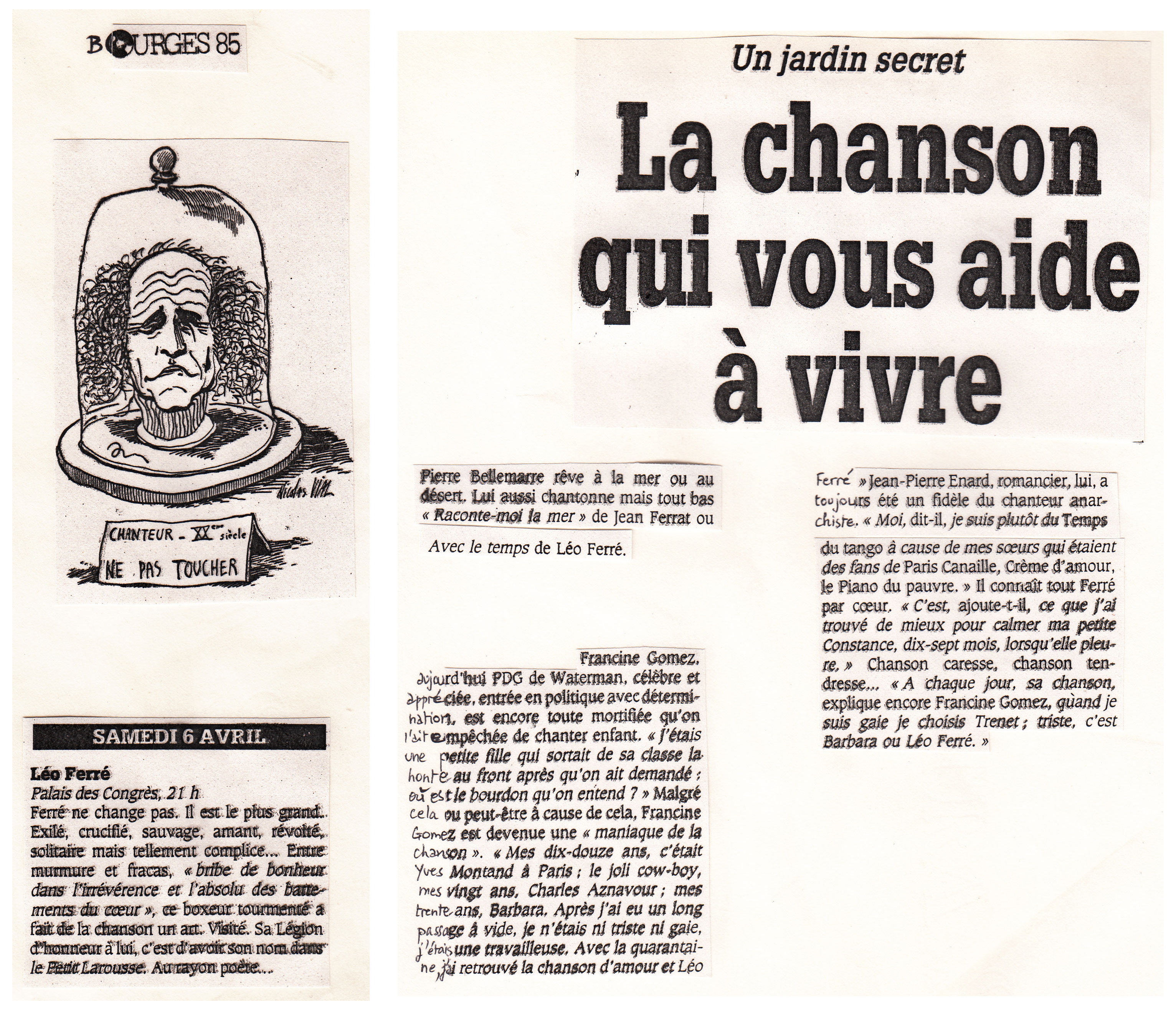 Léo Ferré - L'Évenementdujeudi du 28 mars au 3 avril 1985