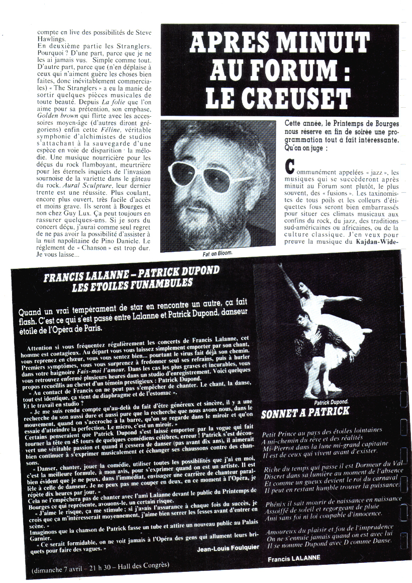 Léo Ferré - Chanson Magazine N°16, mensuel d'Avril 1985