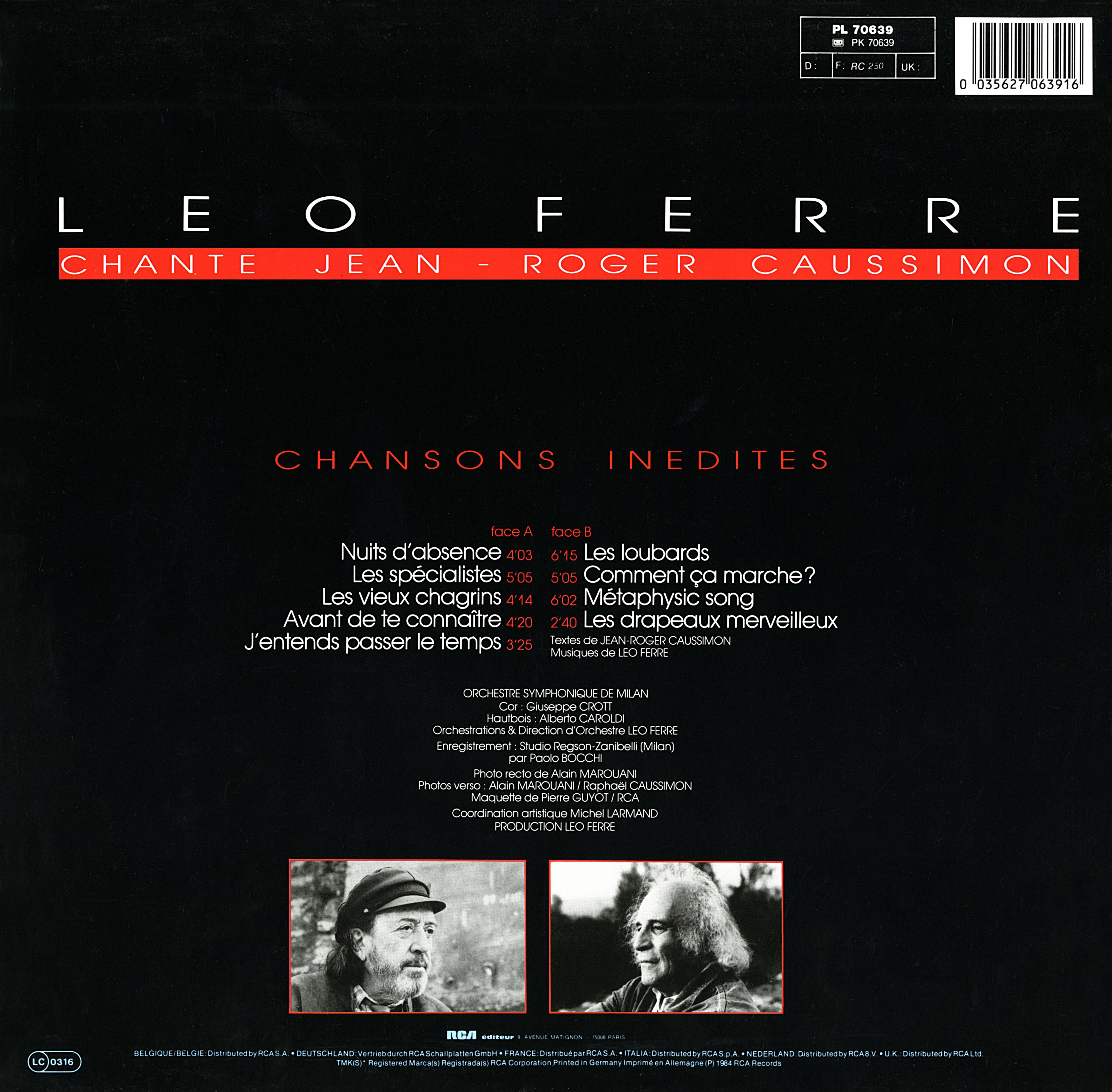 Léo Ferré - Les loubards, RCA PL 70639