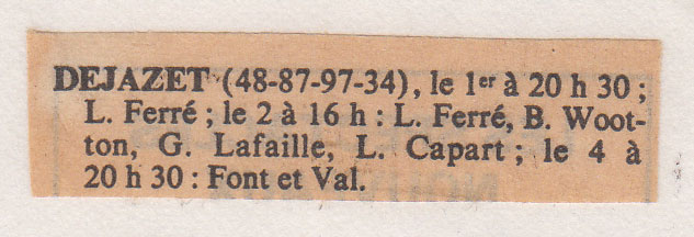 Léo Ferré - Le Monde du 30 janvier 1986