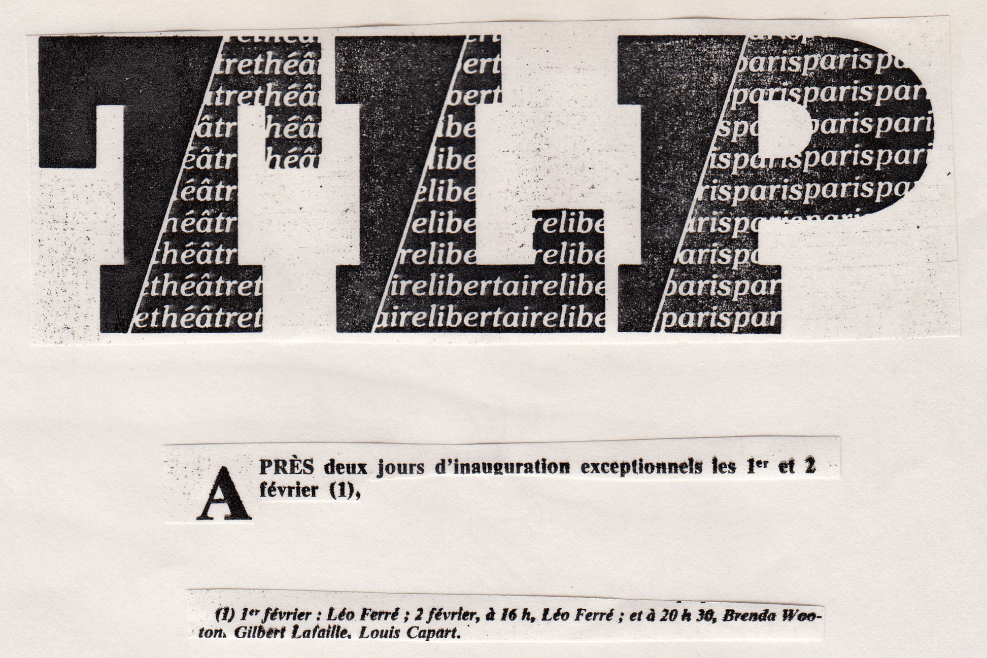 Léo Ferré - Le Monde libertaire du 30 janvier 1986