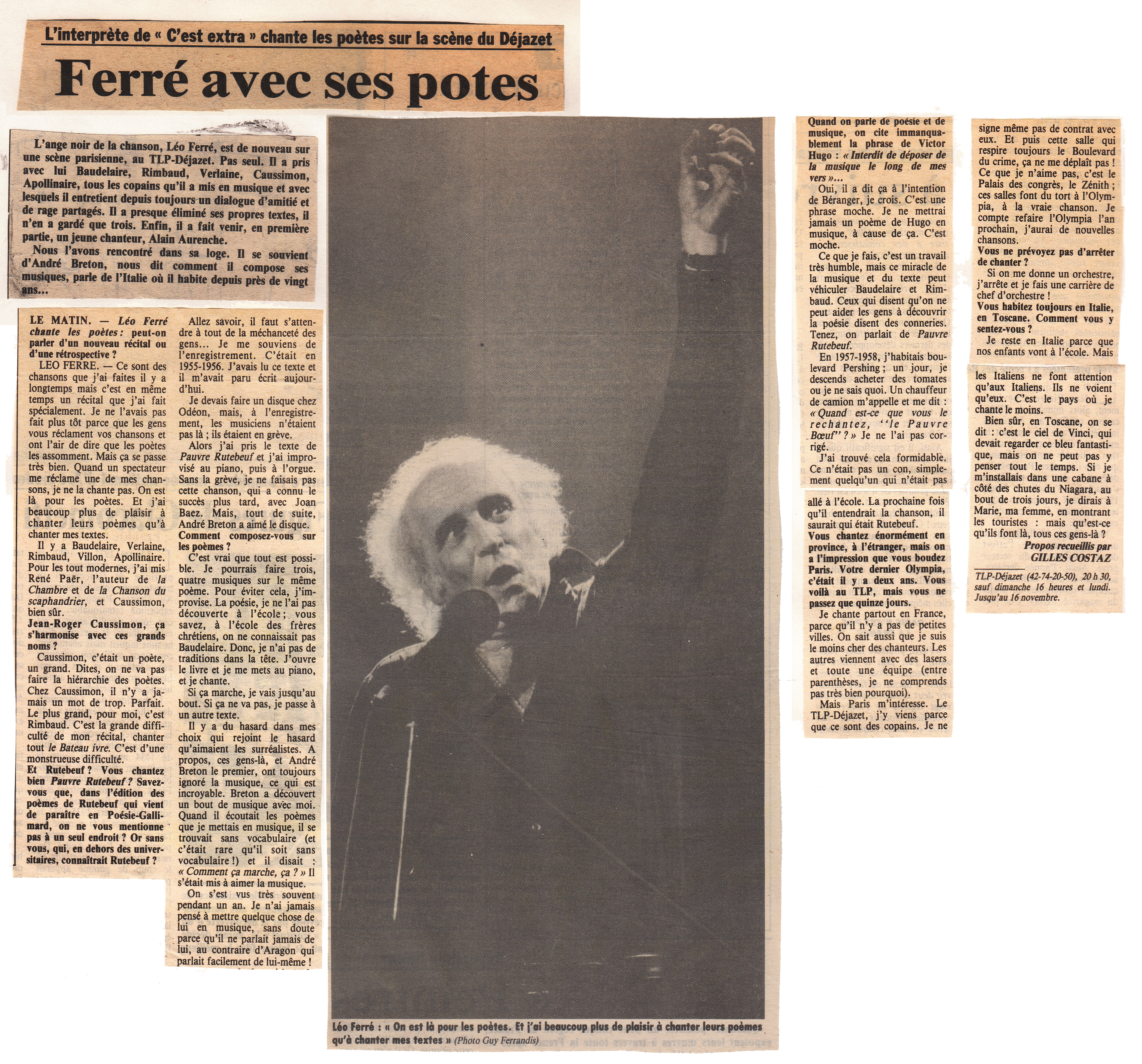 Léo Ferré - Le Matin du 04/11/1986