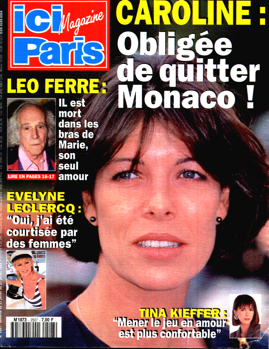 Léo Ferré - Ici Paris Magazine N°2507 du 21 au 27/07/1993