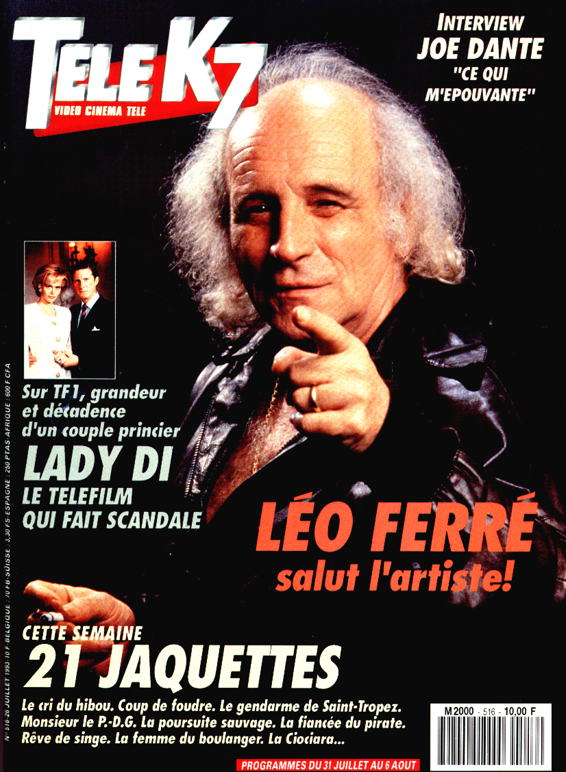 Léo Ferré - Télé K7N°516 du 31/07 au 06/08/1993