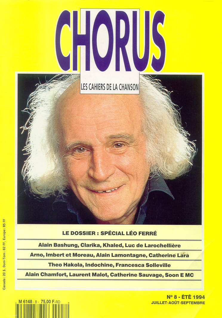 Chorus N°8 SPÉCIAL LÉO FERRÉ, de Juillet 1994