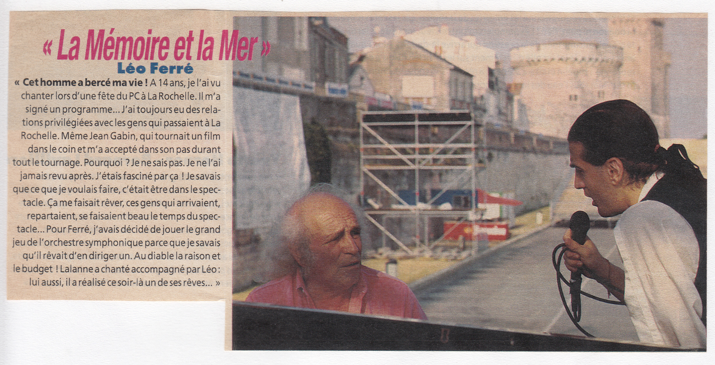 Léo Ferré - Fémina,supplément à La Provence du 03/07/1999