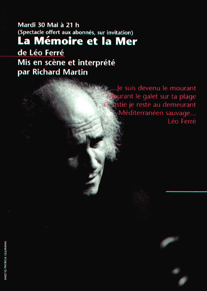 Léo Ferré - Théâtre Toursky Saison 1999-2000