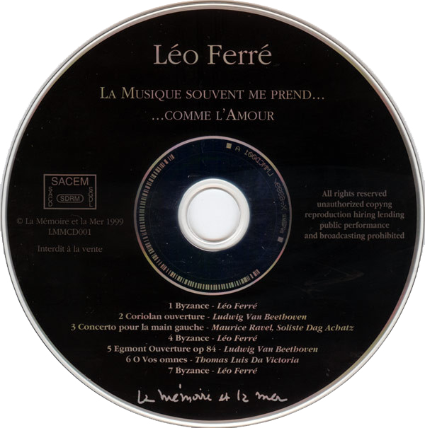 Léo Ferré - >La musique souvent me prend... comme l'amour